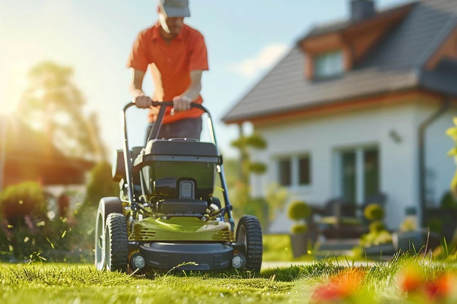 compact electric lawn mower