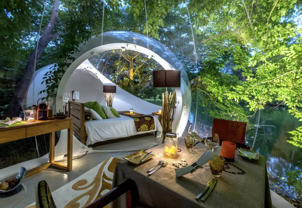 bubble tent dinner party